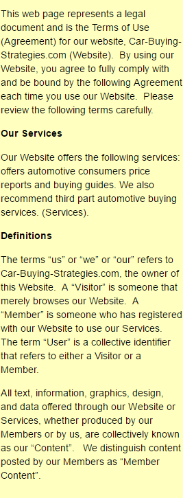 Privacy Policy - Our Services and Definitions