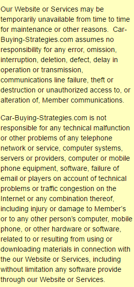Disclaimer - Warranty Part 2