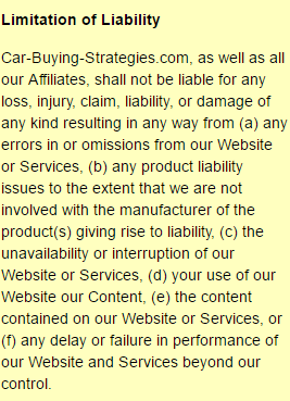 Liability Limitation