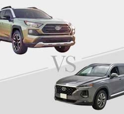 2019 Hyundai Santa Fe vs Toyota RAV4 - Comparison.