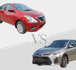 2019 Nissan Versa vs Toyota Corolla - Comparison.