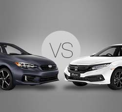 2020 Subaru Impreza vs Honda Civic