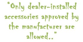 Leases allow dealer installed accessories only