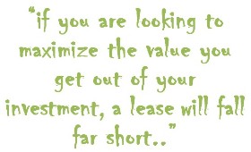 A lease is not an investment
