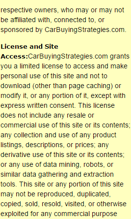 Terms of Service - Site Access and License