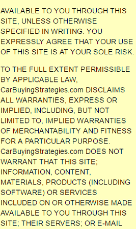 Terms of Service - Limitation of Liability and Disclaimer of Warranties Part 2
