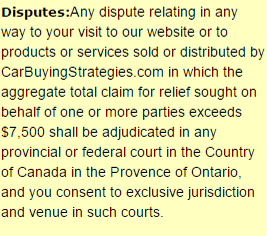 Terms of Service - Disputes