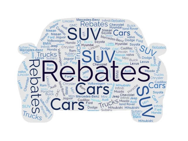 New car rebates, incentives, finance and lease deals