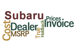 Subaru Invoice Prices